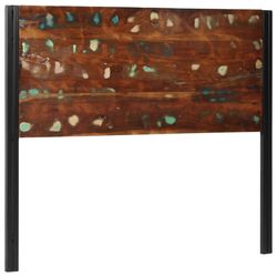 vidaXL sengegavl 120 cm gjenvunnet heltre og jern
