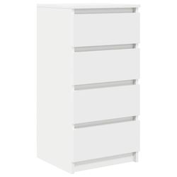 vidaXL Skjenk hvit 37,5x35x76 cm konstruert tre