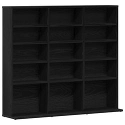 vidaXL CD-skap svart eik 100x23x89,5 cm konstruert tre