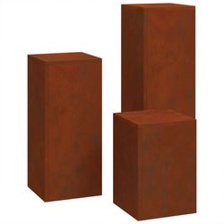 vidaXL Planteholder 3 pcs Rusten Cortenstål