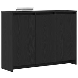 vidaXL Sideboard Sort 102 x 29.5 x 75 cm Konstrueret træ