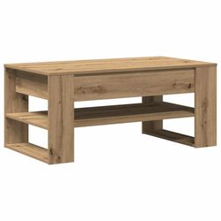 vidaXL Sofabord Artisan Egetræ 102 x 55 x 45 cm Konstrueret træ