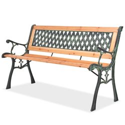 vidaXL Trädgårdsbänk 122 cm trä