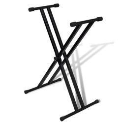 vidaXL Justerbart Dobbelt X-ramme Keyboardstativ