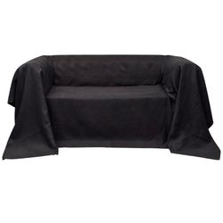 vidaXL Mikro-semsket sofa overtrekk antrasitt 270 x 350 cm