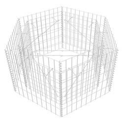 vidaXL sekskantet gabion-højbed 100x90x50 cm