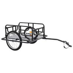 vidaXL cykelanhænger 130x73x48,5 cm stål sort