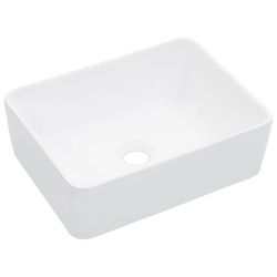 vidaXL Tvättställ 40x30x13 cm keramik vit