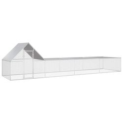 vidaXL Hönsbur 8x2x2 m galvaniserat stål
