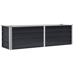 vidaXL Høybed antrasitt 160x40x45 cm galvanisert stål