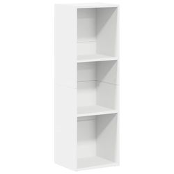 vidaXL Bokhylle/TV-benk hvit 36x30x114 cm sponplate