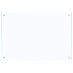 vidaXL Kjøkkenplate gjennomsiktig 90x60 cm herdet glass