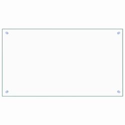 vidaXL Kjøkkenplate gjennomsiktig 90x50 cm herdet glass