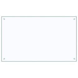vidaXL Kjøkkenplate gjennomsiktig 100x60 cm herdet glass