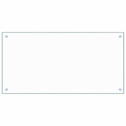 vidaXL Kjøkkenplate gjennomsiktig 100x50 cm herdet glass