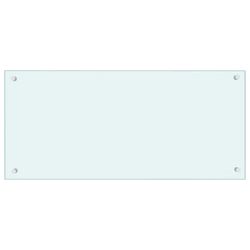 vidaXL Kjøkkenplate hvit 90x40 cm herdet glass