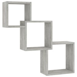 vidaXL Kubhyllor betonggrå 84,5x15x27 cm konstruerat trä