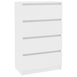 vidaXL Skjenk hvit 60x35x98,5 cm konstruert tre