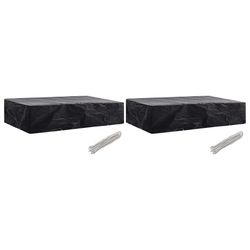 vidaXL Solsengtrekk for hage 2 stk 8 maljer 218x77x55 cm