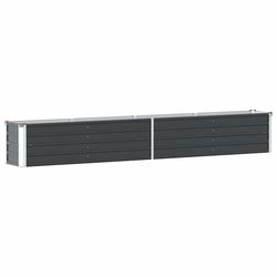 vidaXL Høybed galvanisert stål 320x40x45 cm antrasitt