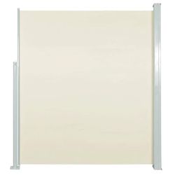 vidaXL Uttrekkbar sidemarkise 140x500 cm kremhvit