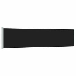 vidaXL Uttrekkbar sidemarkise 120x500 cm svart