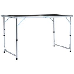vidaXL Sammenleggbart campingbord grå aluminium 120x60 cm