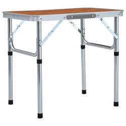 vidaXL Hopfällbart campingbord aluminium 60x45 cm