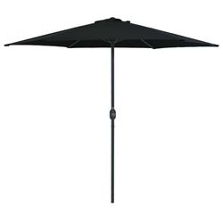 vidaXL Parasoll med aluminiumsstang 270x246 cm svart
