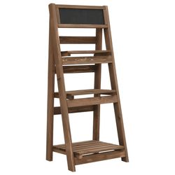 vidaXL plantestativ i 3 niveauer med tavle 40x30x90 cm fyrretræ