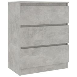 vidaXL Skjenk betonggrå 60x35x76 cm sponplate