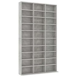 vidaXL CD-hylle betonggrå 102x16x177,5 cm konstruert tre