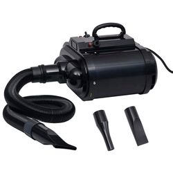 vidaXL Husdjursfön dubbel motor svart