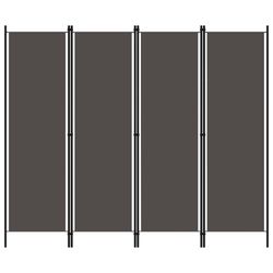 vidaXL Rumsavdelare 4 paneler antracit 200x180 cm