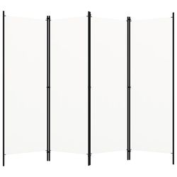 vidaXL Rumsavdelare 4 paneler vit 200x180 cm