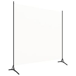 vidaXL Romdeler hvit 175x180 cm stoff