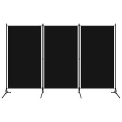 vidaXL Romdeler 3 paneler svart 260x180 cm