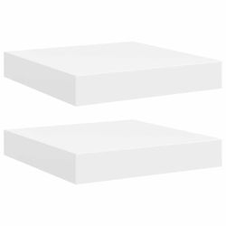 vidaXL Flytende vegghyller 2 stk hvit 23x23,5x3,8 cm MDF