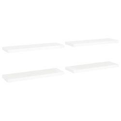 vidaXL Flytende vegghyller 4 stk hvit 80x23,5x3,8 cm MDF