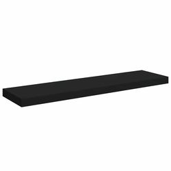vidaXL Svävande vägghylla svart 90x23,5x3,8 cm MDF