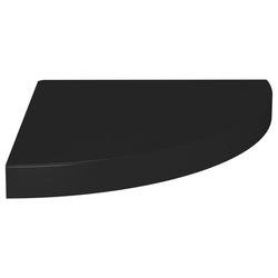 vidaXL Svävande hörnhylla svart 35x35x3,8 cm MDF