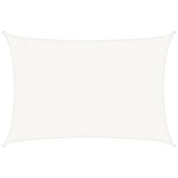 vidaXL Solseil 160 g/m² hvit 3x4 m HDPE