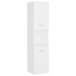 vidaXL Badrumsskåp vit 30x30x130 cm konstruerat trä