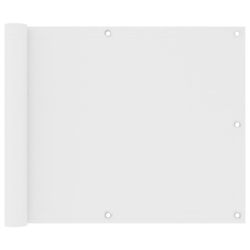 vidaXL Balkongskjerm hvit 75x400 cm oxfordstoff