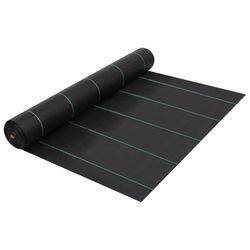 vidaXL ukrudtsdug 2x25 m PP sort