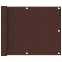 vidaXL Balkongskjerm brun 75x500 cm oxfordstoff