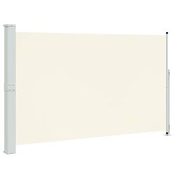 vidaXL Uttrekkbar sidemarkise 180x300 cm kremhvit