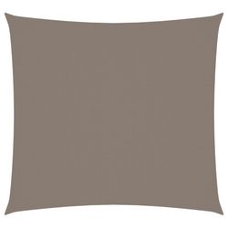 vidaXL Solseil oxfordstoff kvadratisk 5x5 m gråbrun