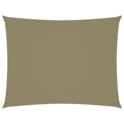vidaXL Solseil oxfordstoff rektangulær 3x4,5 m beige