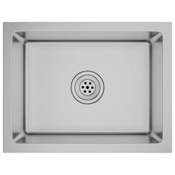 vidaXL Håndlaget kjøkkenvask rustfritt stål